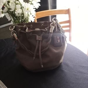 COACH GRAY BUCKET BAG